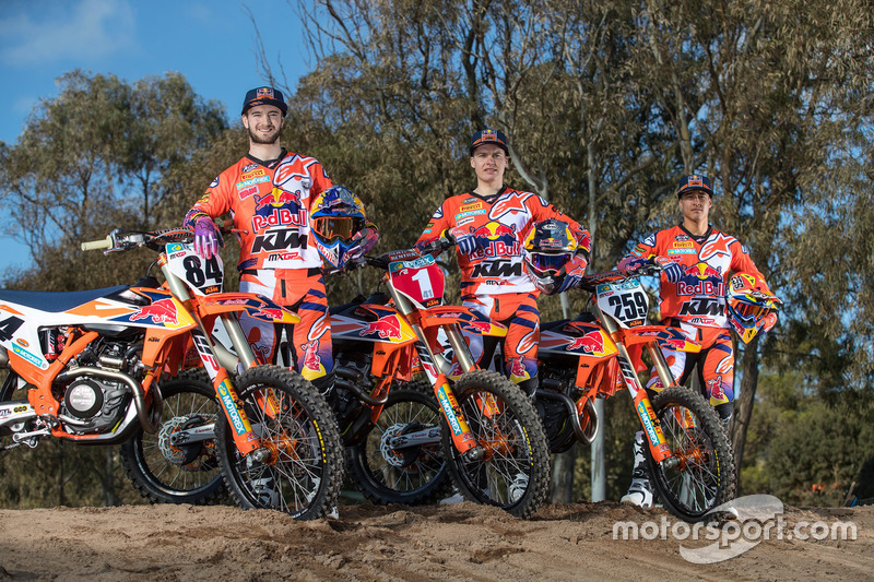 Jeffrey Herlings, Pauls Jonass and Glenn Coldenhoff, KTM Factory Racing