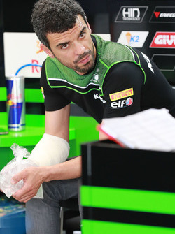 Injured Kenan Sofuoglu, Kawasaki Puccetti Racing