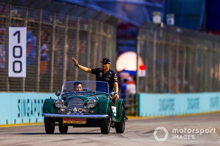 Max Verstappen, Red Bull Racing, en el desfile de pilotos