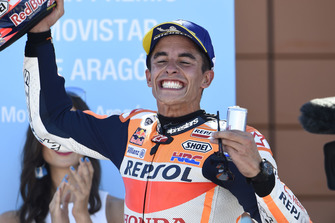 Podium : le vainqueur Marc Marquez, Repsol Honda Team