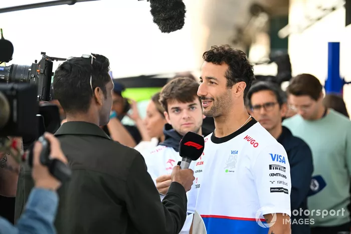 Daniel Ricciardo, Visa Cash App RB F1 Team, s'adresse aux médias