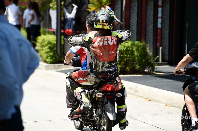 Cal Crutchlow, LCR Honda Castrol, after crash