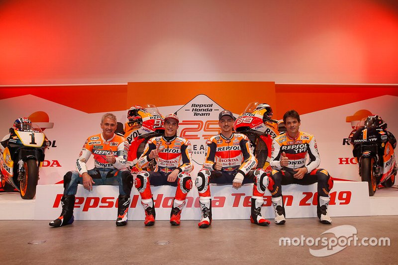 Mick Doohan, Alex Criville, Marc Márquez et Jorge Lorenzo, Repsol Honda Team
