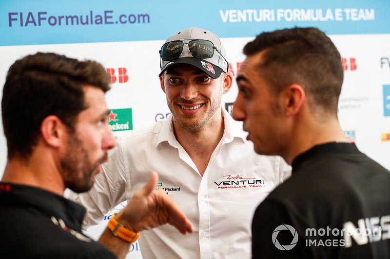 Edoardo Mortara, Venturi Formula E, con Jose Maria Lopez, Dragon Racing, Sébastien Buemi, Nissan e.Damss