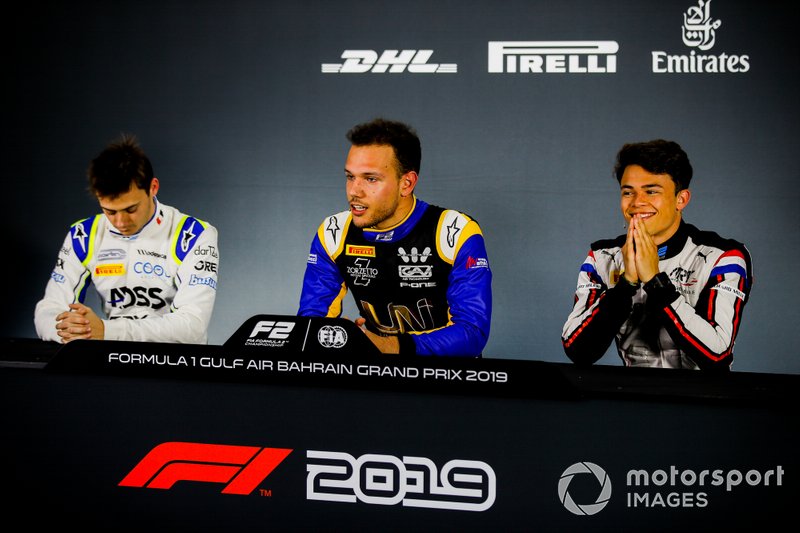 Louis Deletraz, CARLIN, Luca Ghiotto, UNI VIRTUOSI et Nyck De Vries, ART GRAND PRIX