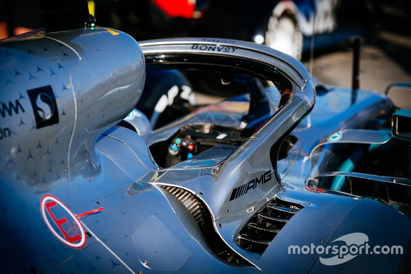 Mercedes AMG F1 W10, detalhe do halo