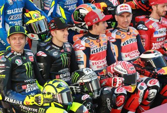 Valentino Rossi, Yamaha Factory Racing, Maverick Vinales, Yamaha Factory Racing, Marc Marquez, Repsol Honda Team, Jorge Lorenzo, Repsol Honda Team