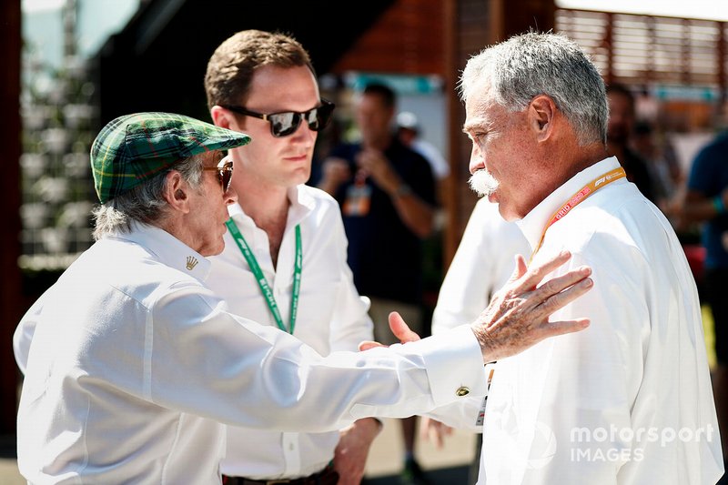 Sir Jackie Stewart, Chase Carey, CEO Formula 1