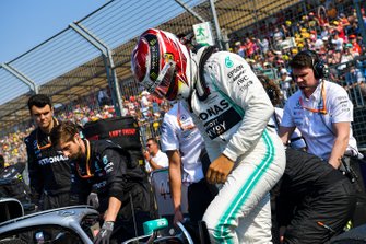 Lewis Hamilton, Mercedes AMG F1, gridde