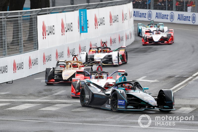 Gary Paffett, HWA Racelab, VFE-05, Pascal Wehrlein, Mahindra Racing, M5 Electro, Jean-Eric Vergne, DS TECHEETAH, DS E-Tense FE19, Daniel Abt, Audi Sport ABT Schaeffler, Audi e-tron FE05, Jérôme d'Ambrosio, Mahindra Racing, M5 Electro, Oliver Turvey, NIO Formula E Team, NIO Sport 004 