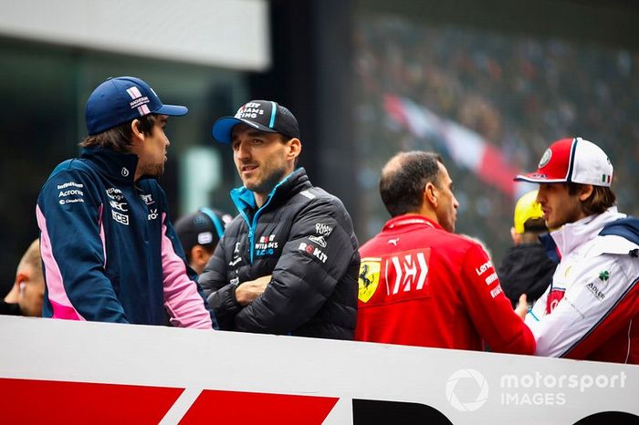 Lance Stroll, Racing Point, y Robert Kubica, Williams Racing