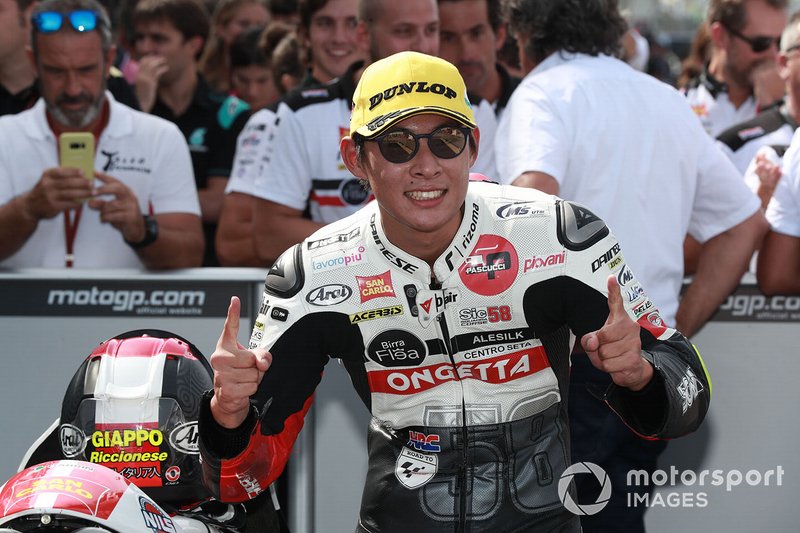 Il vincitore della gara Tatsuki Suzuki, SIC58 Squadra Corse