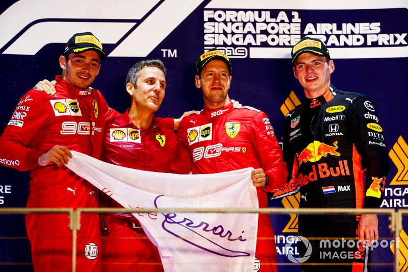 2019: 1. Sebastian Vettel, 2. Charles Leclerc, 3. Max Verstappen