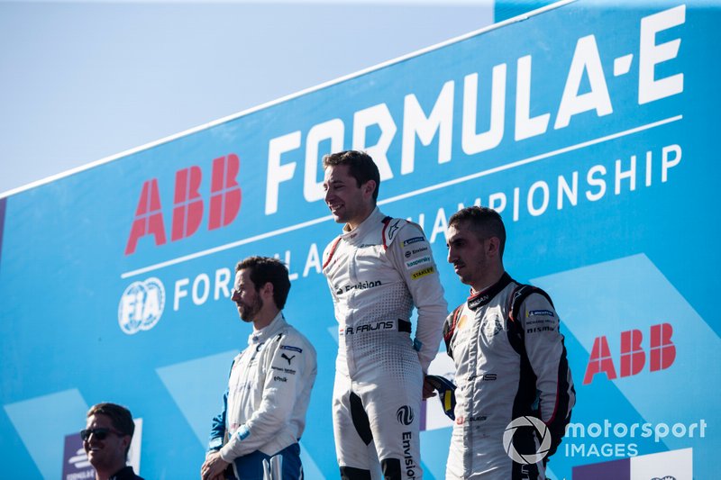 Podium: 1. Robin Frijns, 2. Alexander Sims, 3. Sébastien Buemi