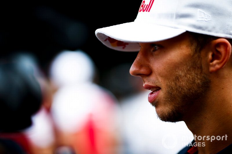 Pierre Gasly, Toro Rosso speaks to the media