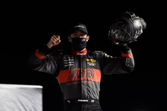Austin Cindric, Team Penske, Ford Mustang Snap-On celebrates his sweep of the Kentucky races