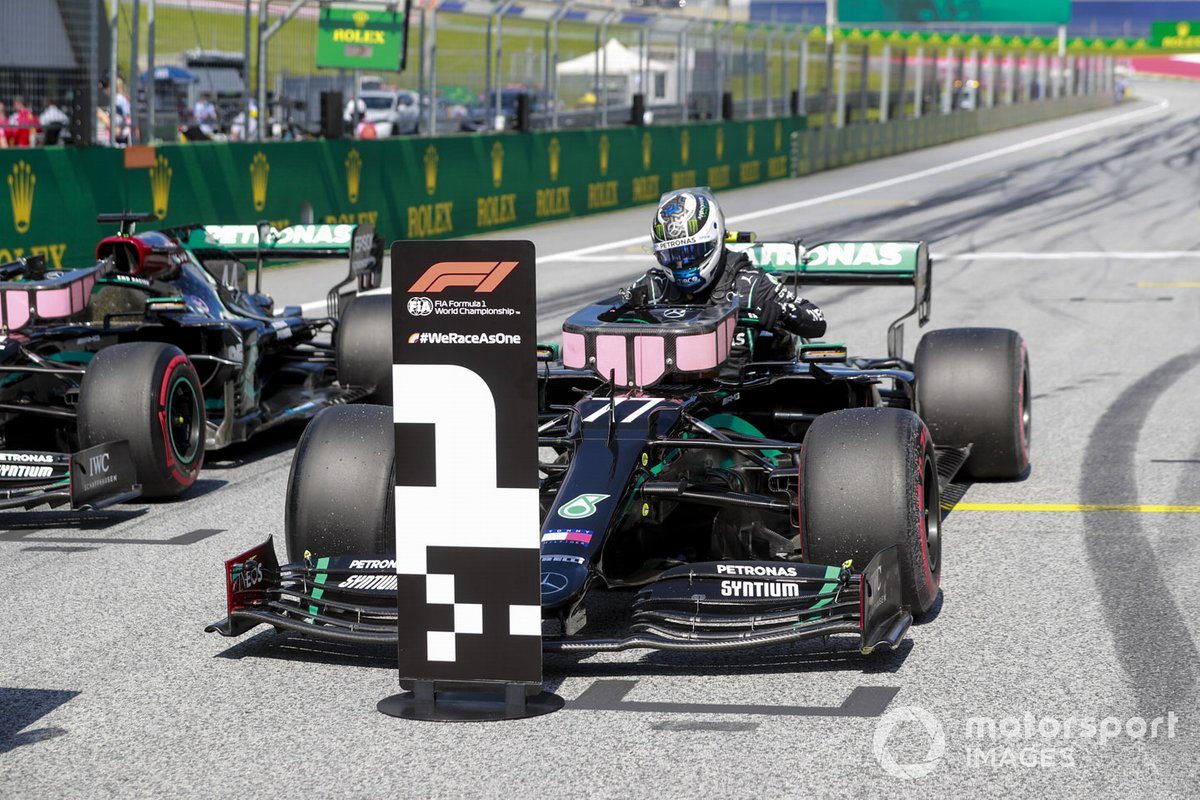 Ganador de la pole Valtteri Bottas, Mercedes-AMG Petronas F1