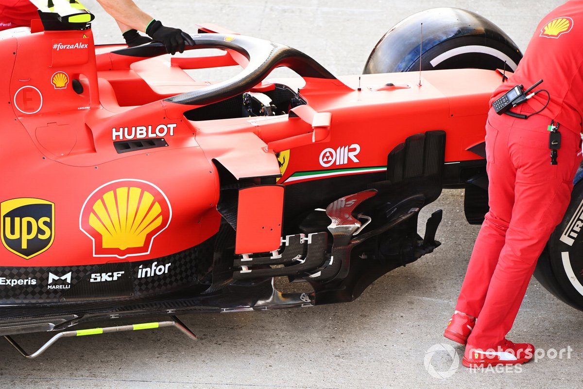 Sidepod detail of the Charles Leclerc Ferrari SF1000 