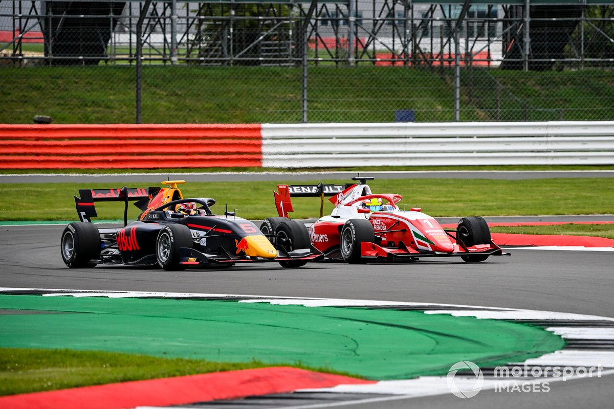 Liam Lawson, Hitech Grand Prix y Oscar Piastri, Prema Racing