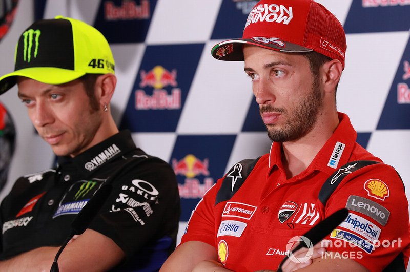 Valentino Rossi, Yamaha Factory Racing, Andrea Dovizioso, Ducati Team