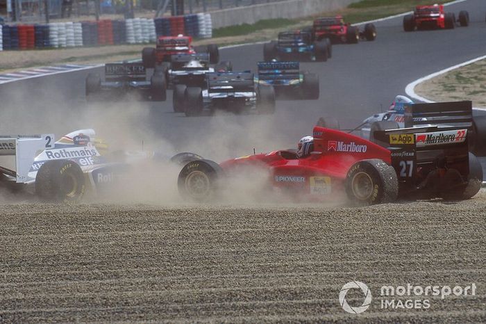 Ayrton Senna, Williams; Nicola Larini, Ferrari