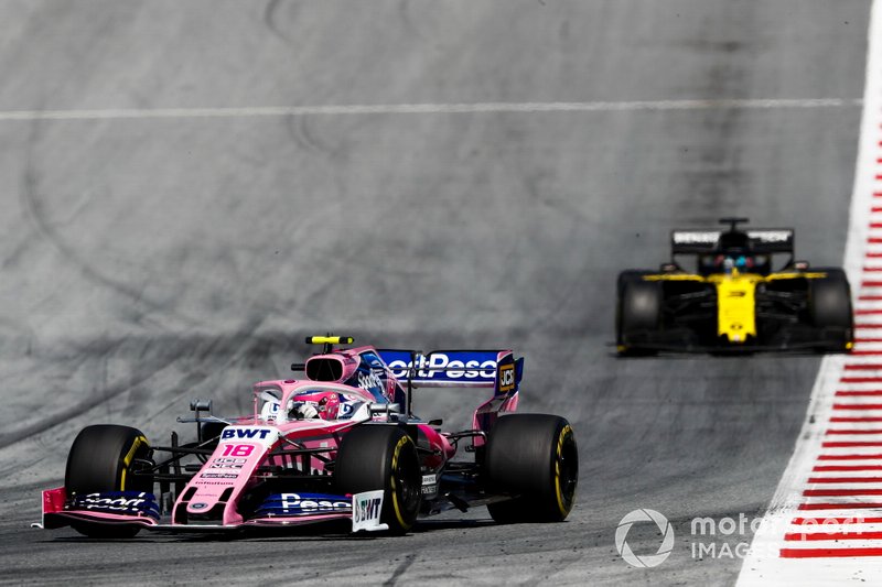 Lance Stroll, Racing Point RP19, Daniel Ricciardo, Renault F1 Team R.S.19