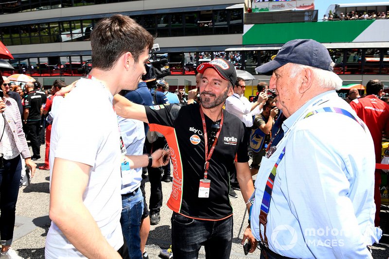 Charles Leclerc, Ferrari with Max Biaggi