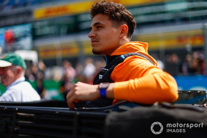 Lando Norris, McLaren en el desfile de pilotos