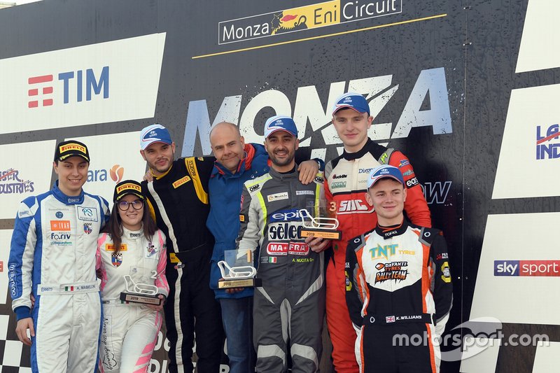 Festeggiamenti sul podio al Monza Rally Show