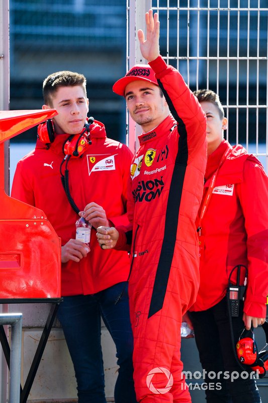 Charles Leclerc, Ferrari on the pit wall