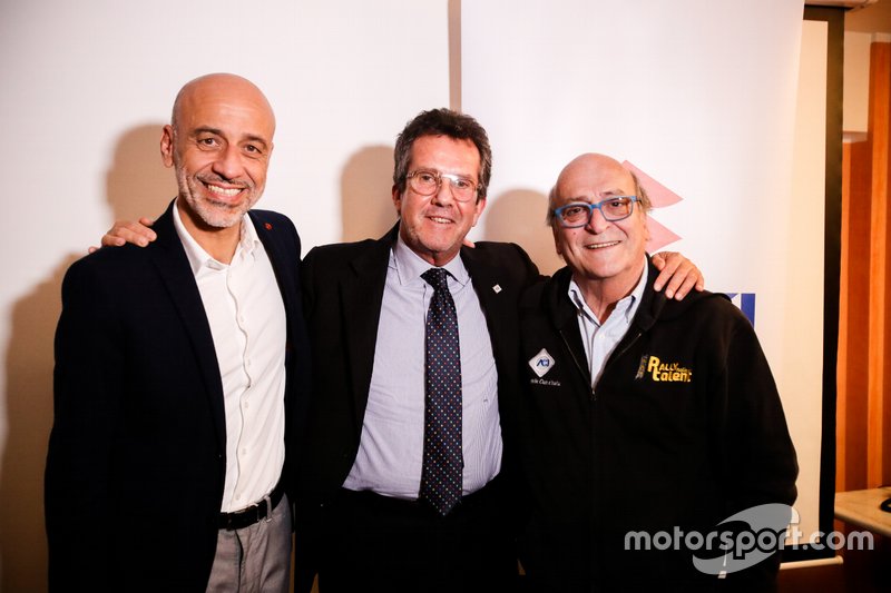 Massimo Nalli, Presidente Suzuki Italia, Adriano Baso, membro del Comitato Esecutivo di ACI Italia, e Renzo Magnani, ideatore di Rally Italia Talent