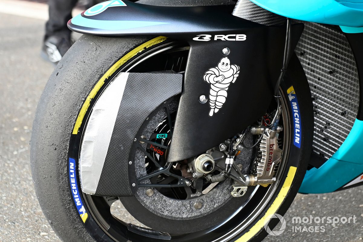 Detalle de la moto de Valentino Rossi, Petronas Yamaha SRT
