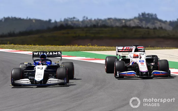 George Russell, Williams FW43B, Nikita Mazepin, Haas VF-21