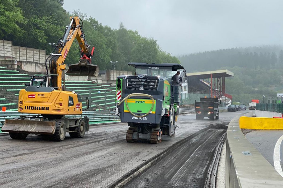 El circuito de Spa-Francorchamps después de una tormenta