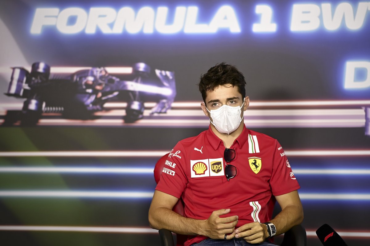 Charles Leclerc, Ferrari en la conferencia de prensa