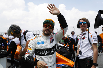 Fernando Alonso, McLaren, on the grid