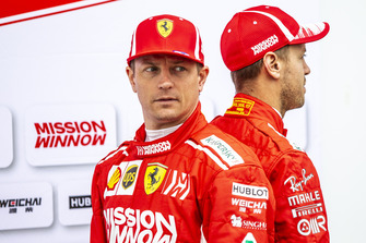 Kimi Raikkonen, Ferrari and Sebastian Vettel, Ferrari