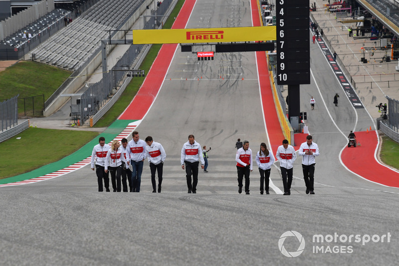 Charles Leclerc, Alfa Romeo Sauber F1 Team walks the track
