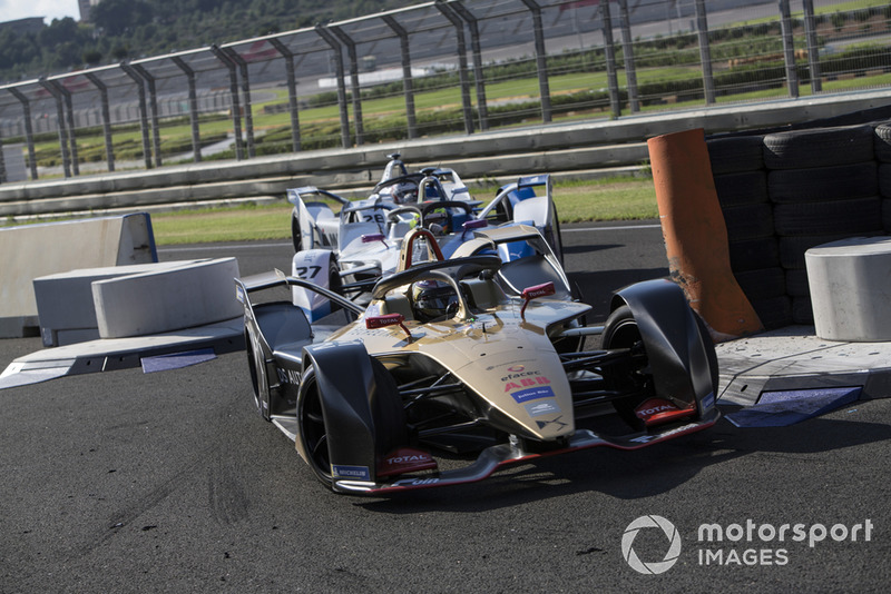 Jean-Eric Vergne, DS TECHEETAH, DS E-Tense FE19, Alexander Sims BMW I Andretti Motorsports, BMW iFE.18 et Antonio Felix da Costa, BMW I Andretti Motorsports, BMW iFE.18