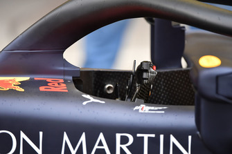 Drivers cockpit and halo on Red Bull Racing RB14
