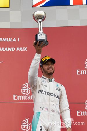 Podium : le troisième Lewis Hamilton, Mercedes AMG F1