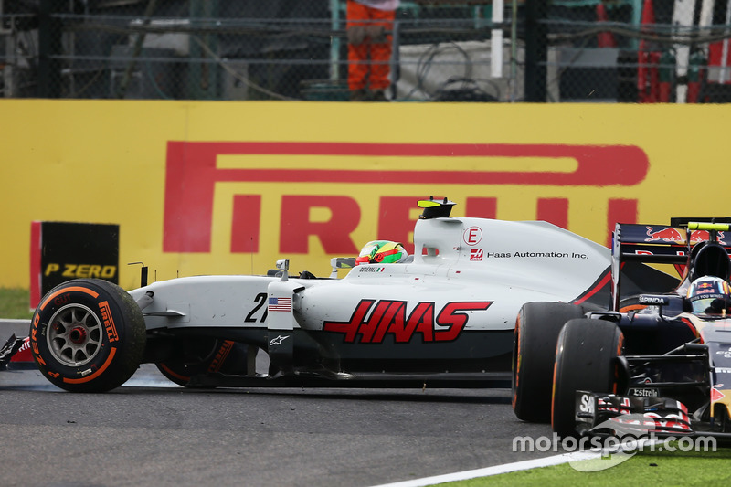 Esteban Gutierrez, Haas F1 Team VF-16 en tête-à-queue