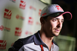 Esteban Gutierrez, Haas F1 Team with the media