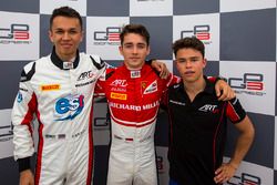 Le premier Charles Leclerc, ART Grand Prix, le deuxième Alexander Albon, ART Grand Prix, le troisième Nyck De Vries, ART Grand Prix