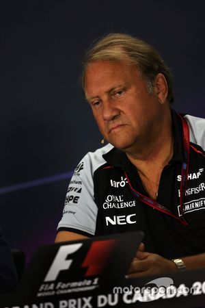 Robert Fernley, Team Principal Sahara Force India F1 Team lors de la conférence de presse de la FIA