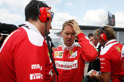 Sebastian Vettel, Ferrari on the grid