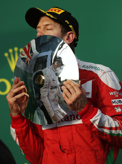 Podium: third place Sebastian Vettel, Ferrari