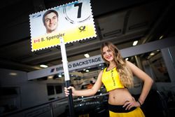 Grid girl of Bruno Spengler, BMW Team MTEK, BMW M4 DTM