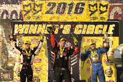 Pro Stock winner Greg Anderson, Funny Car winner Ron Capps, Top Fuel winner Steve Torrence