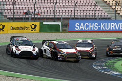 Niclas Grönholm, Olsbergs MSE, Ford Fiesta; Kevin Eriksson, MJP Racing Team Austria, Ford Fiesta ST; Timo Scheider, MJP Racing Team Austria, Ford Fiesta ST